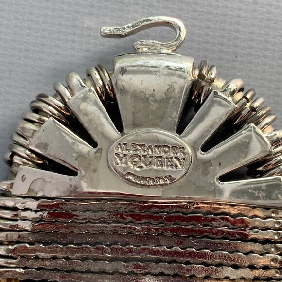 ALEXANDER MCQUEEN Silver Metal Choker Necklace - Picture 4 of 6